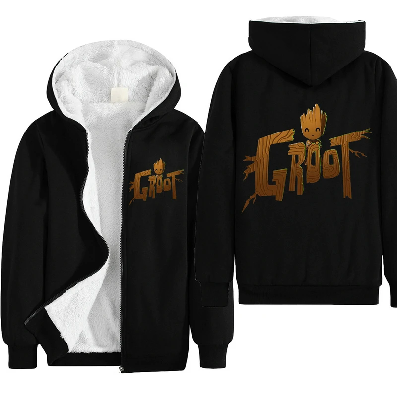 

2019 autumn and winter children's cartoon War hero Grout boys and girls cotton long-sleeved T-shirt zipper coat clothing 6-14Y