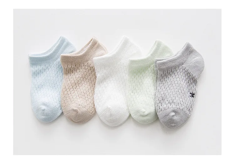 [ Hollow out No-show Socks] Spring And Summer Lace Mesh Thin Cotton Medium And Small Infants Children Baby Socks