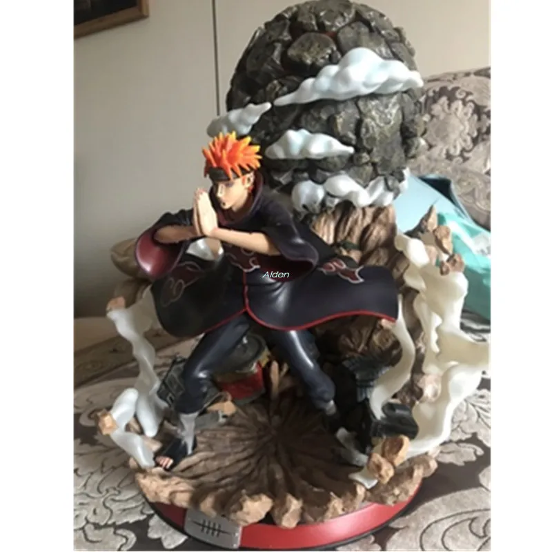 1" Наруто статуя Akatsuki бюст боль полная длина портрет Konan со светодиодный светильник GK экшн Коллекционная модель игрушки коробка 34 см Z2592