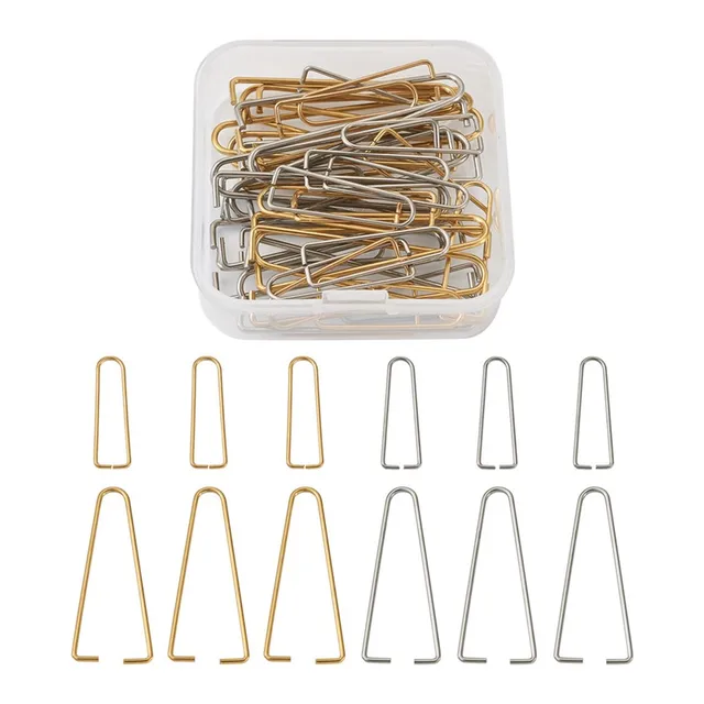 pandahall 1box Brass Ice Pick Pinch Bails Necklace Pendant Clip Hook Connector for Jewelry Making DIY Accessories Findings 40pcs