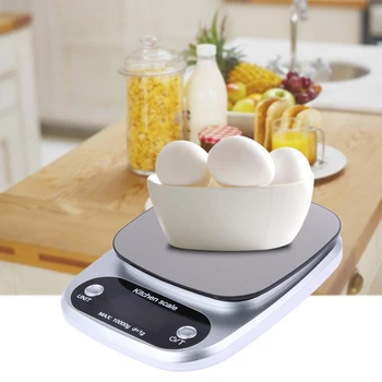 

Scales Food Baking Weight Digital LCD Electronic Weighing Scale 10kg(silver)