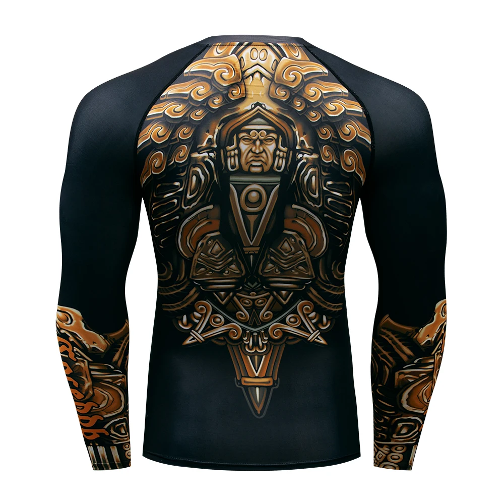 Быстросохнущая Мужская футболка Muay с длинным рукавом Rashguard компрессионная для