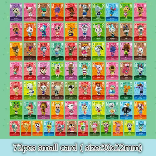 72pcs High Quality Mini Animal Crossing NFC Game Cards Playing Cards Exquisite 30X22mm Cards Ntag215 NS Switch WiiU 3DS /3DS
72pcs High Quality Mini Animal Crossing NFC Game Cards Playing Cards Exquisite 30X22mm Cards Ntag215 NS Switch WiiU 3DS /3DS