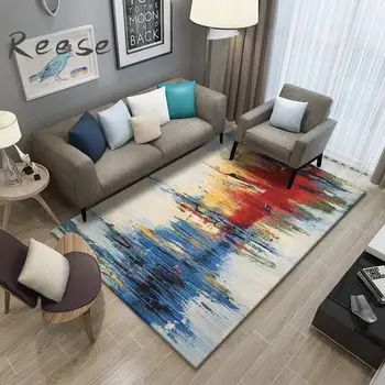 

New Living Room Carpet Simple Geometric Pattern Table Bedside Yoga Mat Hotel Large Area Rug Bedroom Decoration Customizable