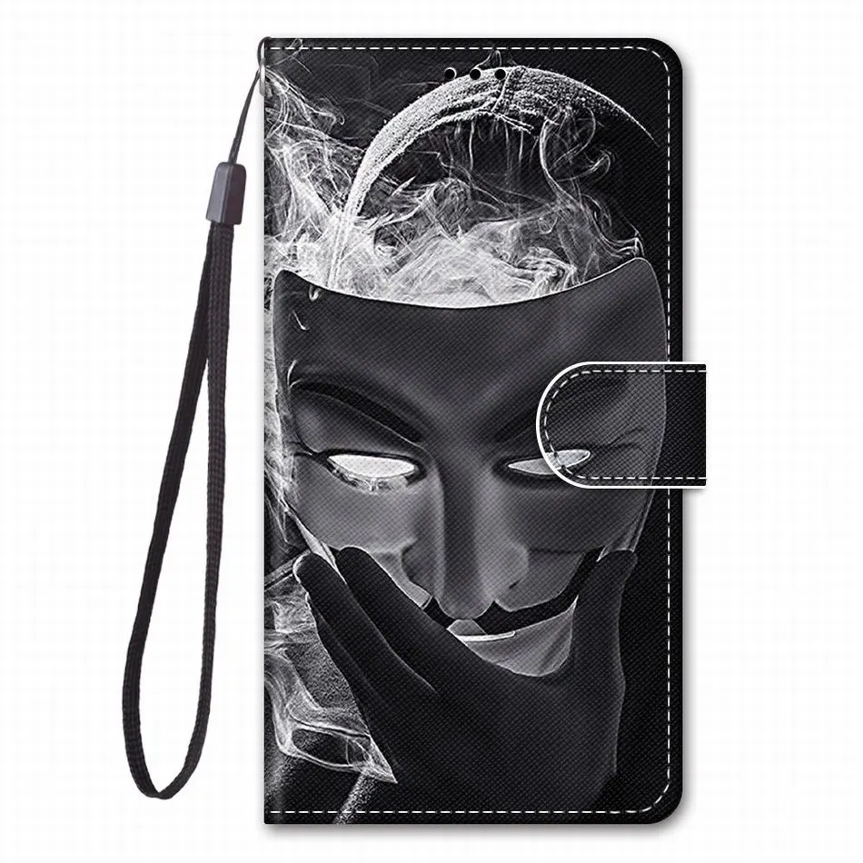 Smoke Mask Чехол для Redmi Note 6 Pro 5 Pro Redmi Note 5A 4 4X3 чехол для телефона из искусственной кожи с изображением животных, Цветочная Милая коробка для мальчиков и девочек Магнитный чехол O08F - Цвет: Smoke Mask