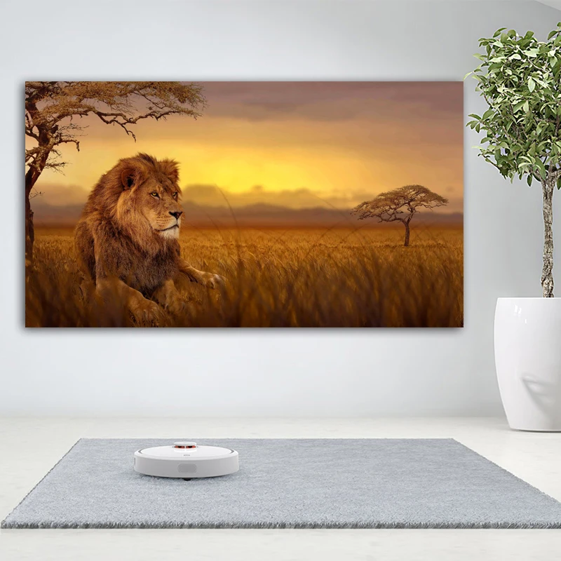 RELIABLI плакат живописный пейзажный на холсте Печать лев настенное искусство картины для гостиной куадро домашний Декор без рамы