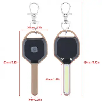 

Mini LED Flashlight Light Mini Key Shape Keychain Lamp Torch Emergency Camping Light for Outdoors/Mountaineering/Night Fishing