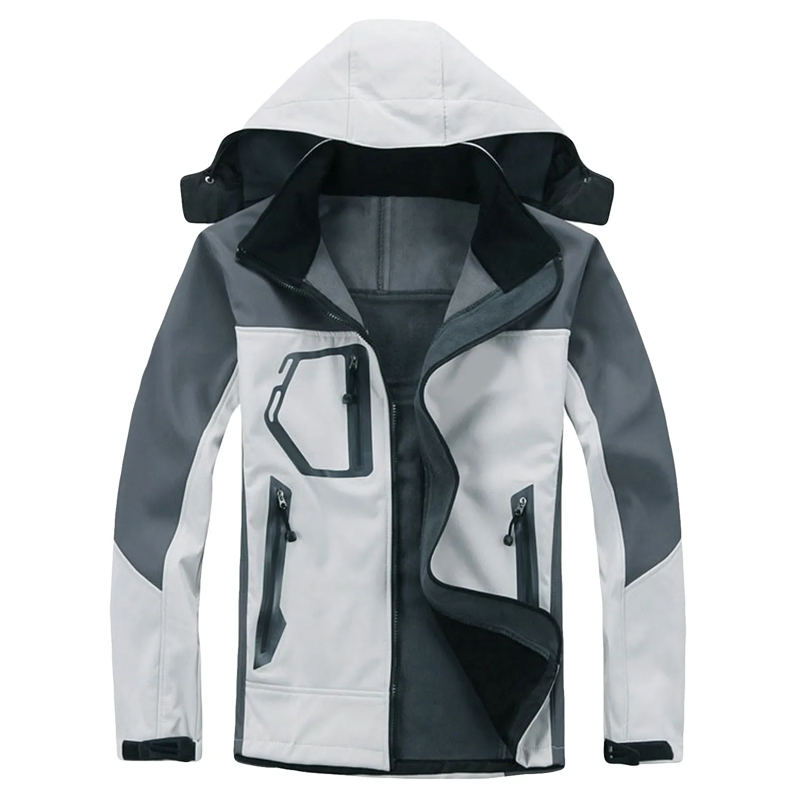 Unisex Ski Jacket Coat Warm Solid Winter Waterproof Windbreaker Hooded Raincoat Jacket Breathable Coat куртка зимняя женская 2