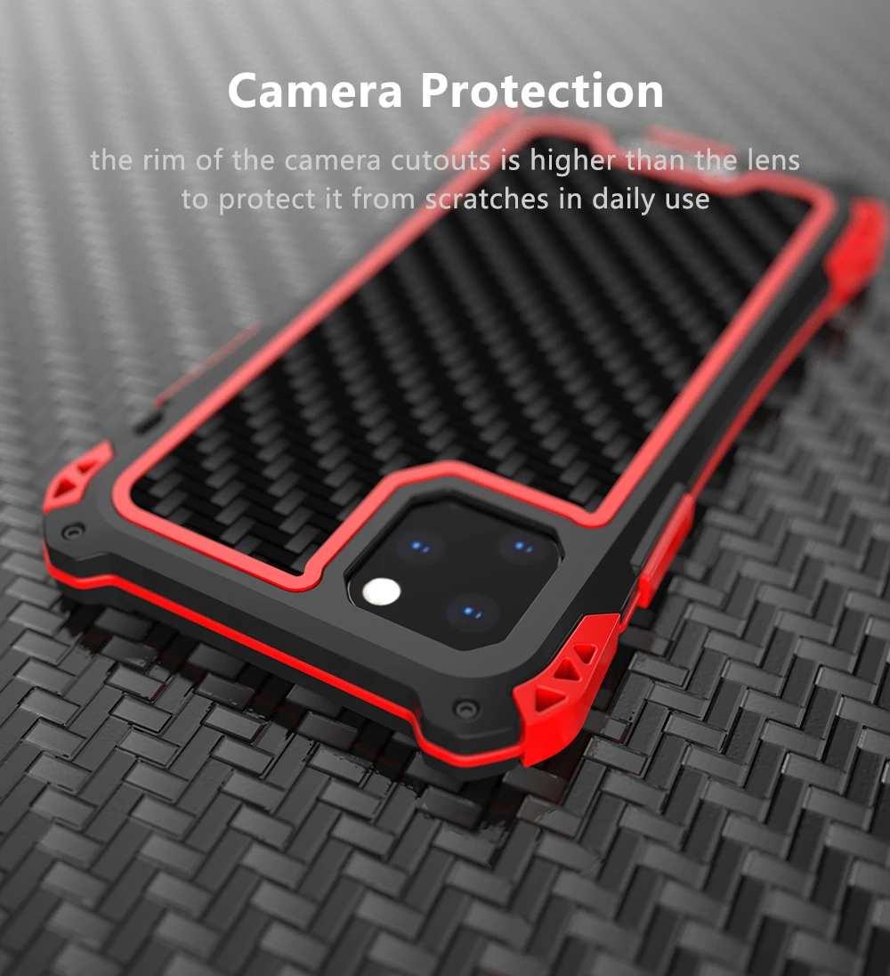 R-JUST для iPhone 11Pro Max чехол Роскошный Жесткий металлический алюминиевый сплав ТПУ Силиконовый противоударный Броня чехол для телефона iPhone 11