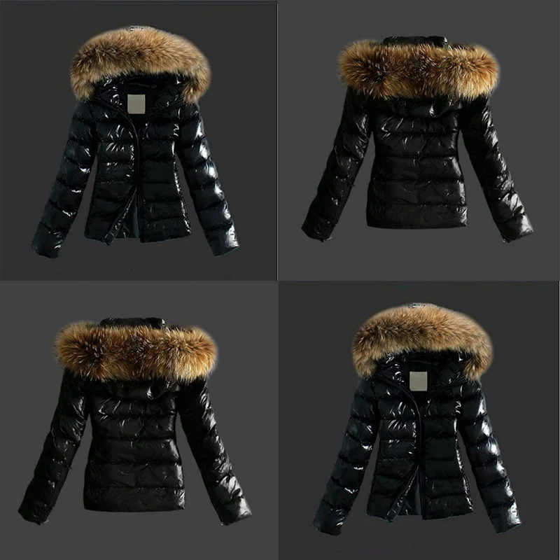 

Women's New Belt Cap Jacket, Pu Leather Zipper Cotton Jacket