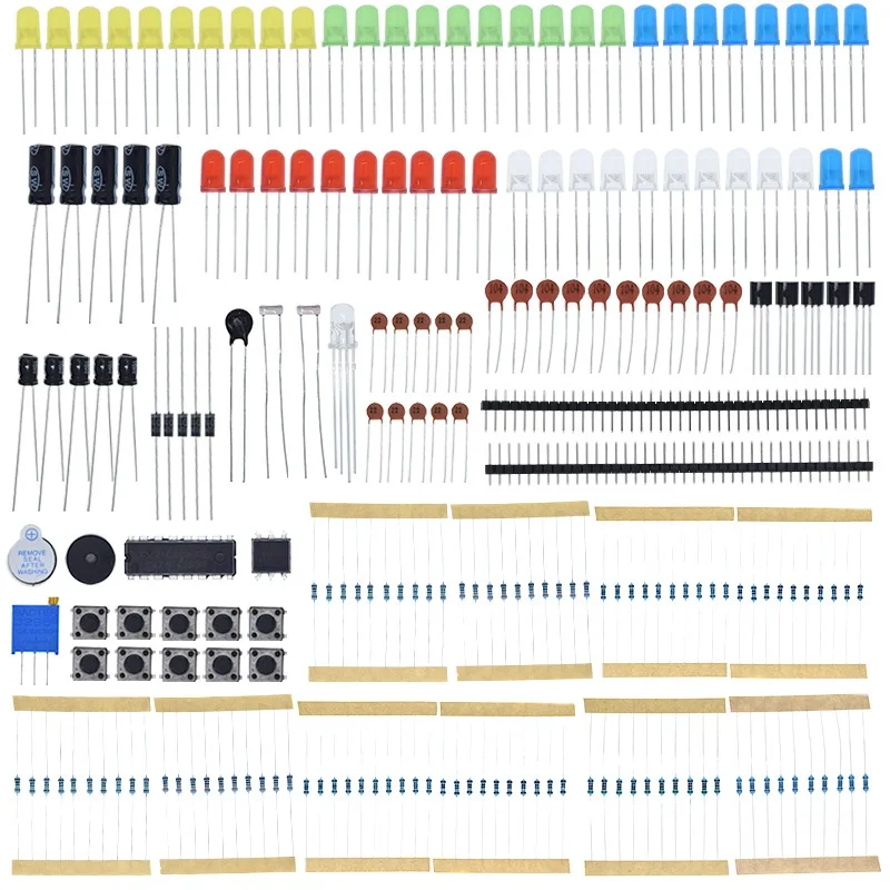 New Electronics Components Basic Starter Kit for Arduino UNO MEGA2560 Raspberry Pi with LED Buzzer Capacitor Resistor