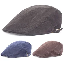 Мужские Классические Кепки береты Гольф Кепка водителя Повседневная Уличная Вельветовая Newsboy Hat