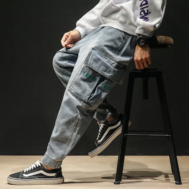 

2020 Spring Main Push Japanese-style Macheda Large Size Embroidered Large Pocket Jeans M-5x Gk67