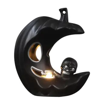 

2 Style Halloween Moon Candle Light New Product Ghost Festival Decoration Props 9CM LED Light Colorful Night Light Moon Light