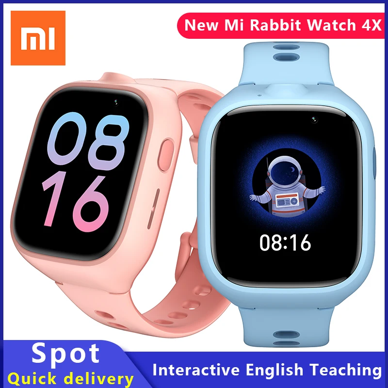 US $119.20 Original New 2020 Xiaomi Mi Rabbit Childrens Phone Watch 4X Dual Camera Learning Watch 7 Days Standby Professional Waterproof