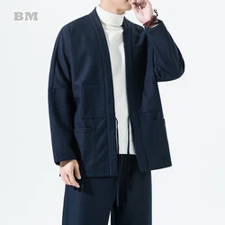Robe traditionnelle chinoise de haute qualité, grande taille, vêtements pour hommes, costume Tai Chi Tang, surdimensionné, uniforme Kung Fu, manteau rétro 