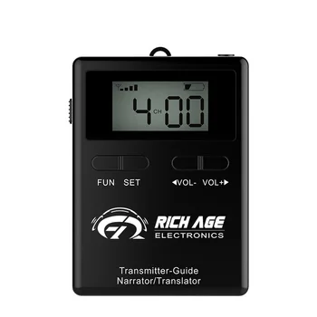 豊富な年齢 RC2401 デジタルワイヤレスポータブルささやきツアーガイドシステム 1 送信機と 1 受信機会議システム