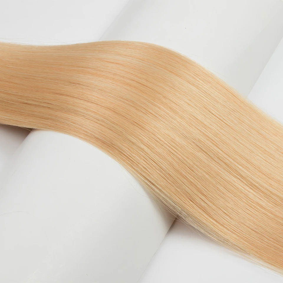 Magische superlange glatte Haarverlängerungen, Ombre-Blondes Haarbündel, weiches Haar, synthetisches 24-Zoll-Naturhaar für Frauen – Detail 30