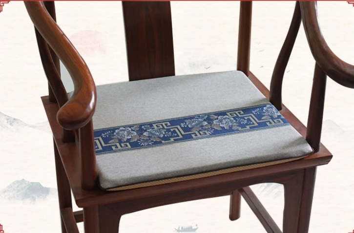 Лоскутное жаккардовое сиденье Подушка китайский обеденный стул кресло противоскользящая Подушка сиденья хлопок белье подушки сиденья диван коврик