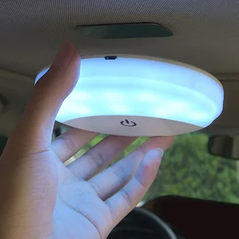 

Car LED Reading Light Auto Interior Ceiling Roof Light USB Rechargeable Touch Switch Magnetic Car Light