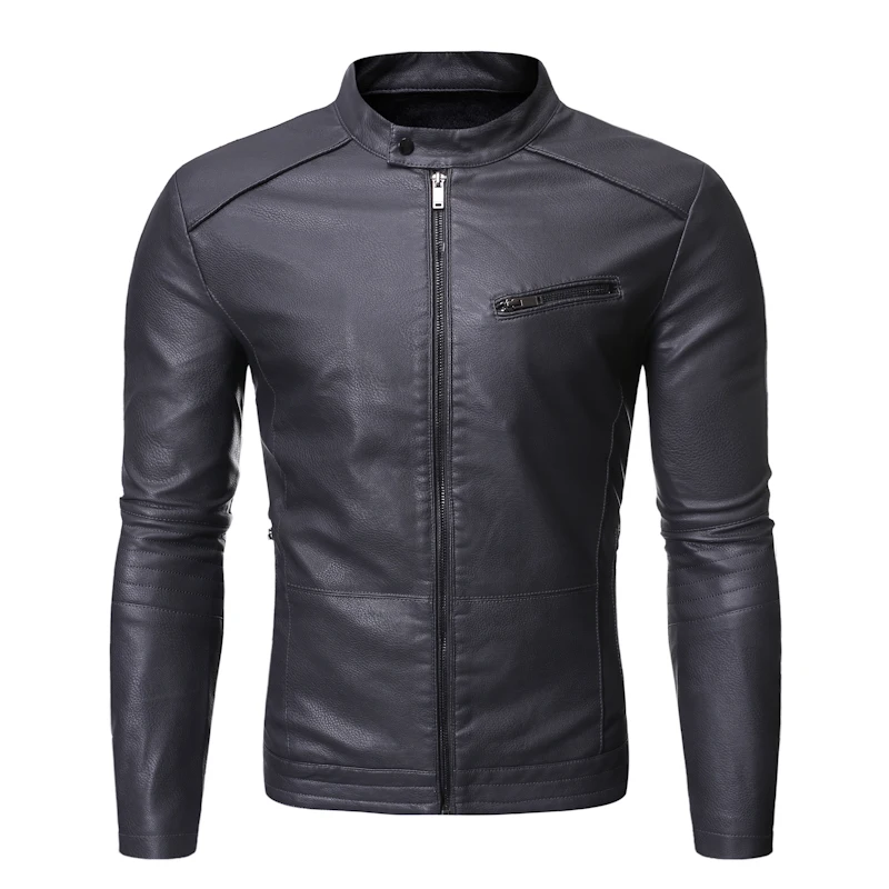Кожаная куртка мужская куртка панка Slim Fit Moto байкер кожаные куртки Мужская замшевая из искусственной кожи пальто высокого качества