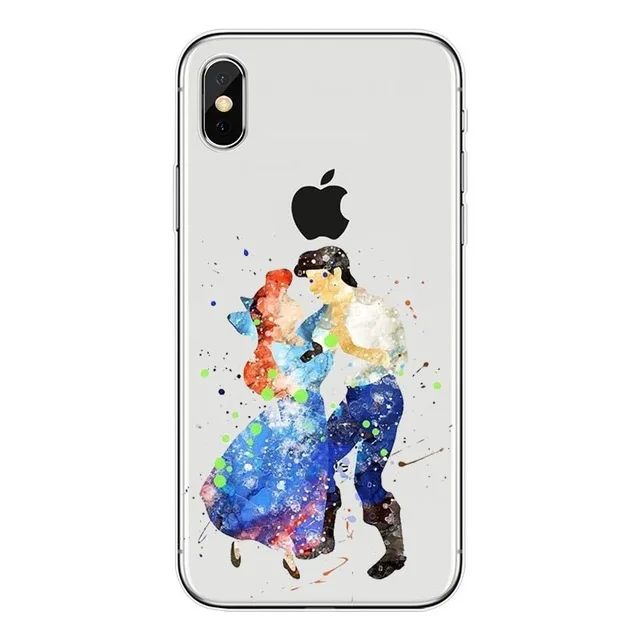 Мягкий прозрачный чехол для телефона beauty Beast Rose Princess из ТПУ iPhone 7 7Plus 6 6S Plus 8 8plus 5 5S SE