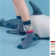 Женские весенне-осенние носки из хлопка с кошкой в японском стиле Харадзюку, забавные маленькие милые носки