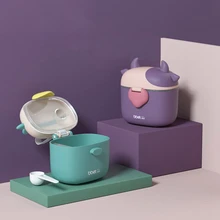 Boîte à lait en poudre pour nouveau né, mignon dessin animé, stockage des aliments pour bébé, sans BPA, distributeur de lait en poudre, boîte de rangement essentielle