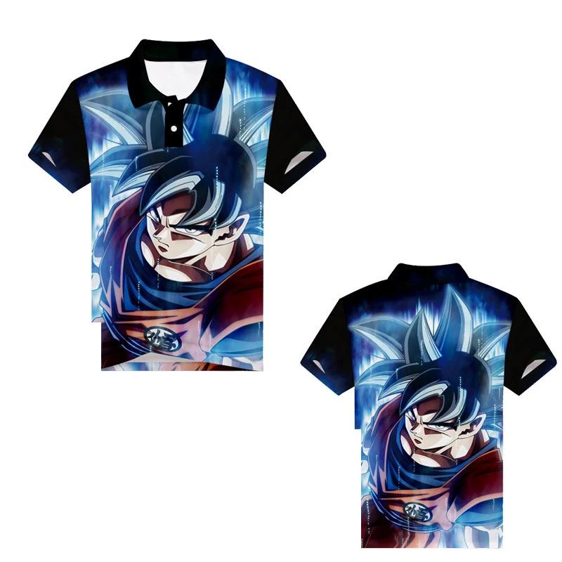 Аниме Dragon Ball Z рубашка поло Гоку Вегета 3D принт Мужская Спортивная Подростковая рубашка для гольфа короткий рукав теннисные футболки уличная одежда - Цвет: MQP005