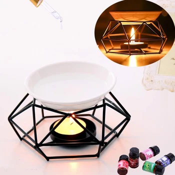 

Indoor Spa Aroma Diffuser Crafts Oil Burner Gifts Aromatherapy Candle Home Decor Black Iron Yoga