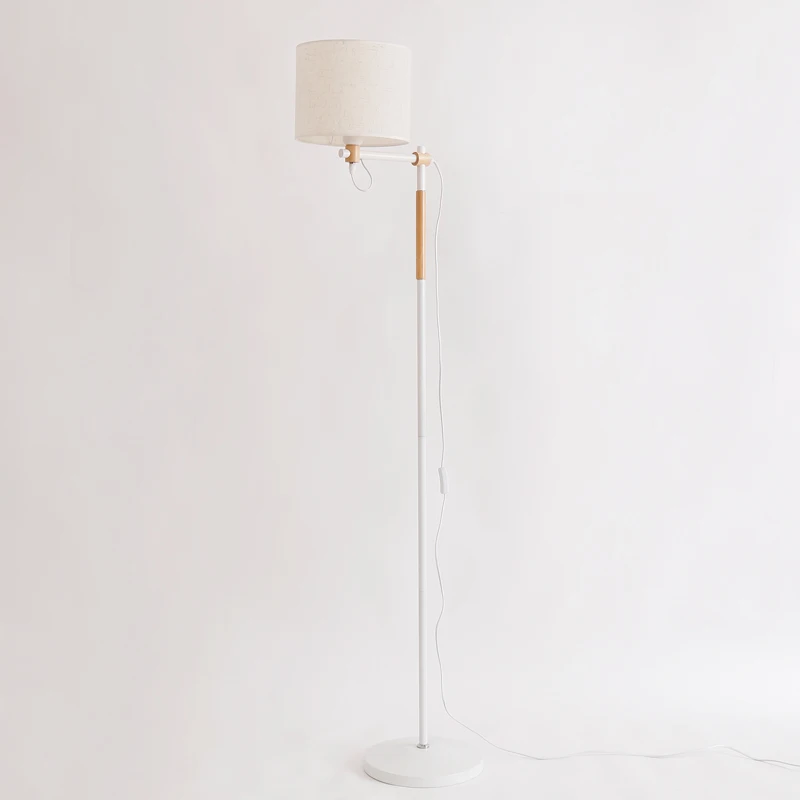Современный минималистичный деревянный Ins простая напольная лампа Life Fabric Shade креативный напольный светильник для гостиной