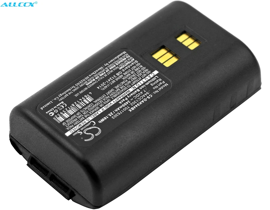 Аккумулятор Cameron Sino 3400mAh для Datalogic 944501088,944551004, 944551005,944551014, 944551015,944551019, 944551020, Kyman