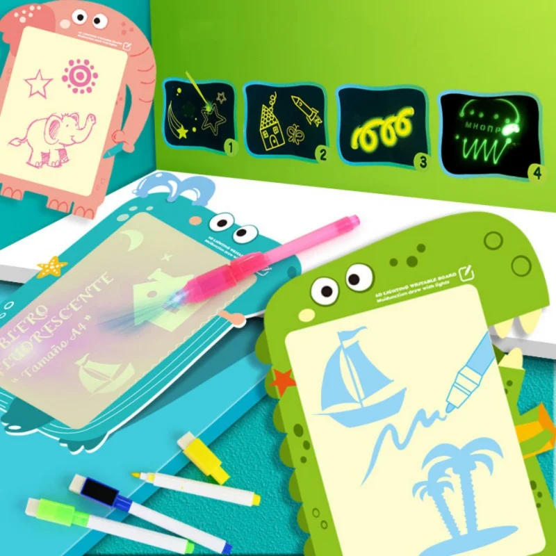 Doodle Pad со стилусом, флуоресцентная доска для рисования Sketchpad для офиса дома обучающие игрушки