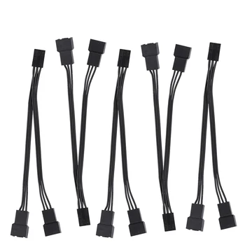 

5Pcs 3Pin 1 to 2 Extension Cable Splitter CPU Chassis Fan Sleeve Adapter Power Line Splitter Cable