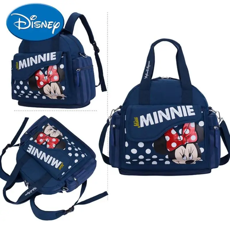 DISNEY модная сумка для подгузников классический мультфильм уход за новорожденным Мумия сумка Оксфорд Ткань подгузник Органайзер сумка на плечо Микки Минье сумка