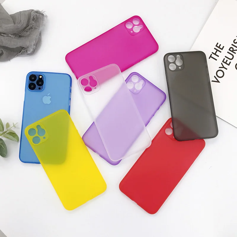 

Ottwn Candy Color Phone Case For iPhone 11 Pro Max XS XR X 6 6S 7 8 Plus Clear Case Ultrathin Matte Hard PC Back Cover Case Capa