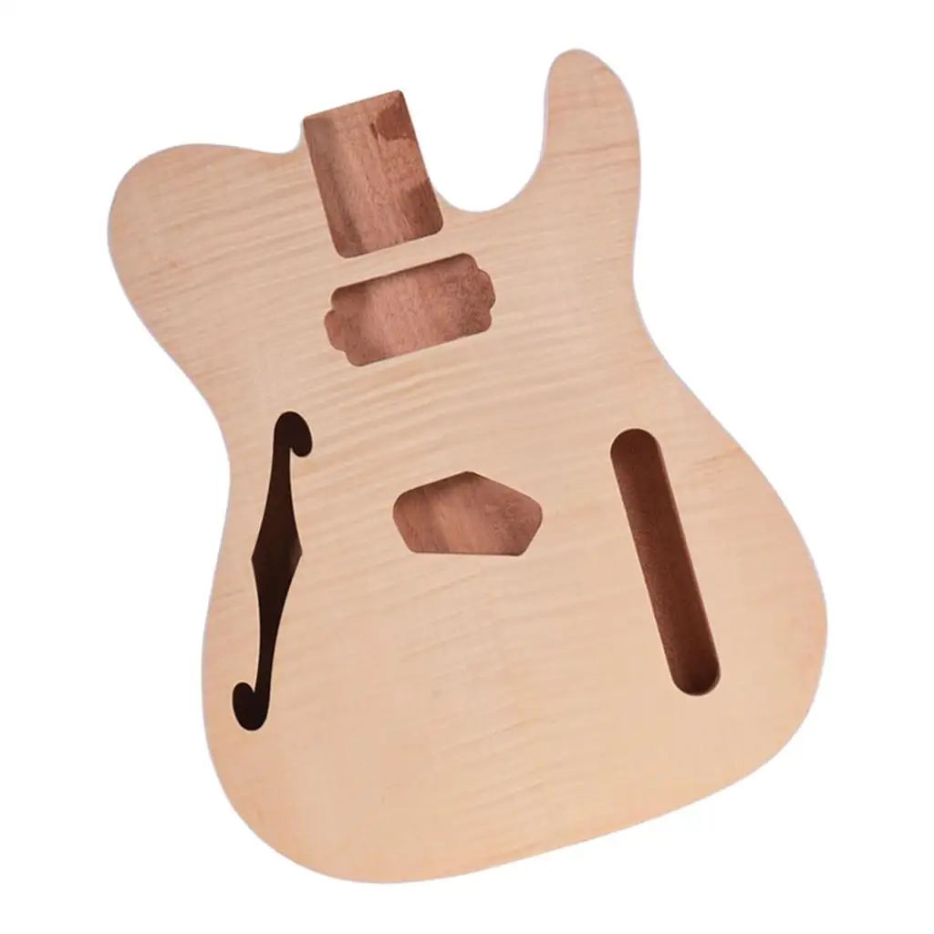 Unfinished Guitar Body Mahogany Wood Blank Guitar Barrel for Electric Guiar Lovers Beginners