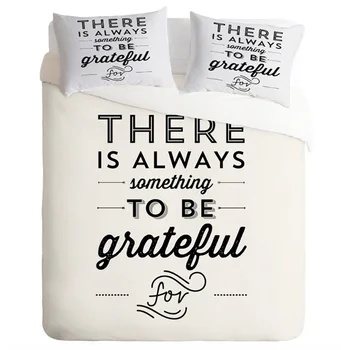 

3pcs Bedclothes Printing White Letter Comforter Sets Wedding Bedding Set King/Twin/Queen Size 1pcs Quilt Cover 2pcs Pillowcase