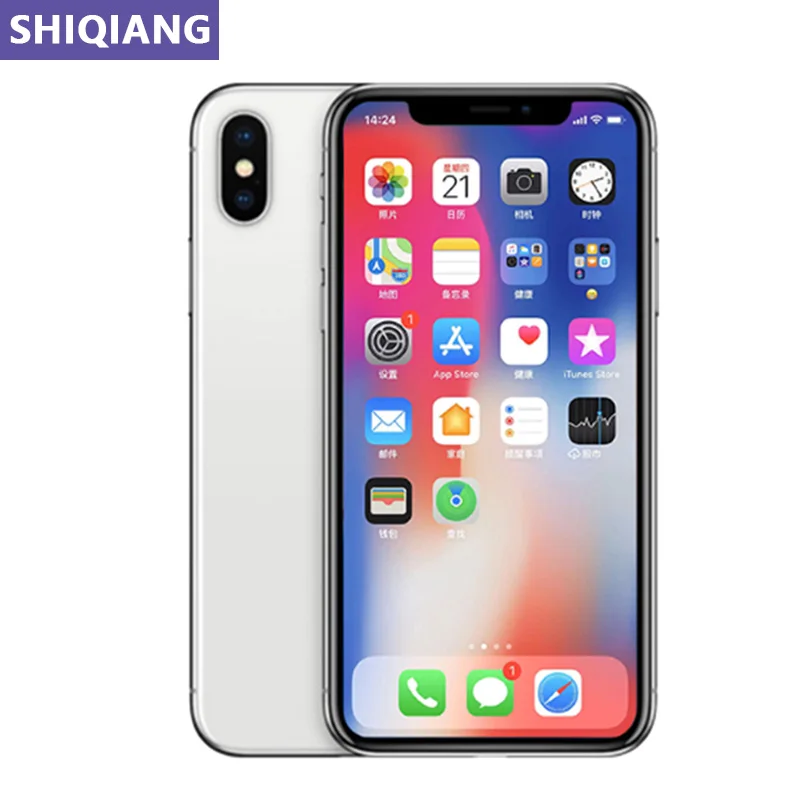 Unlock Apple iphone X Original Used Cell phones 5.8in Face ID 3+64/256GB IOS 4G LTE GPS&NFC 7+12MP 1 SIM Card Smartphones A11