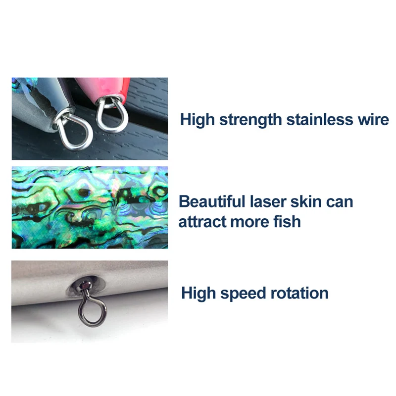 Amazon | 大型魚ルアー木製アワビ貝釣り餌マグロ用人工釣り
