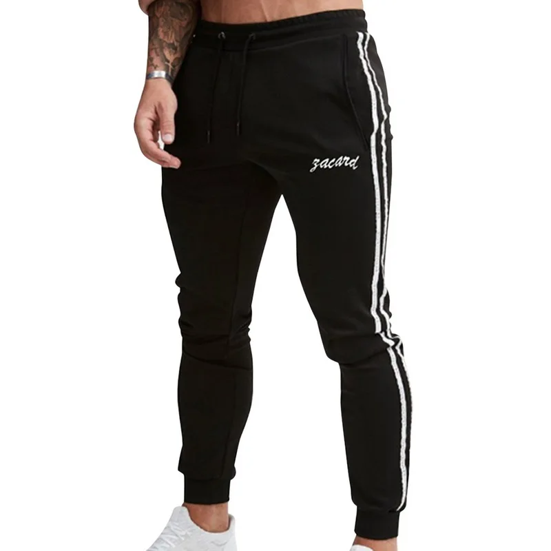 Men's Jogger Sporting Pants Pockets Autumn Winter Sweatpants Classic Casual Black Jogger Sweatpants Breathable Slim Men Trousers - Цвет: Black B