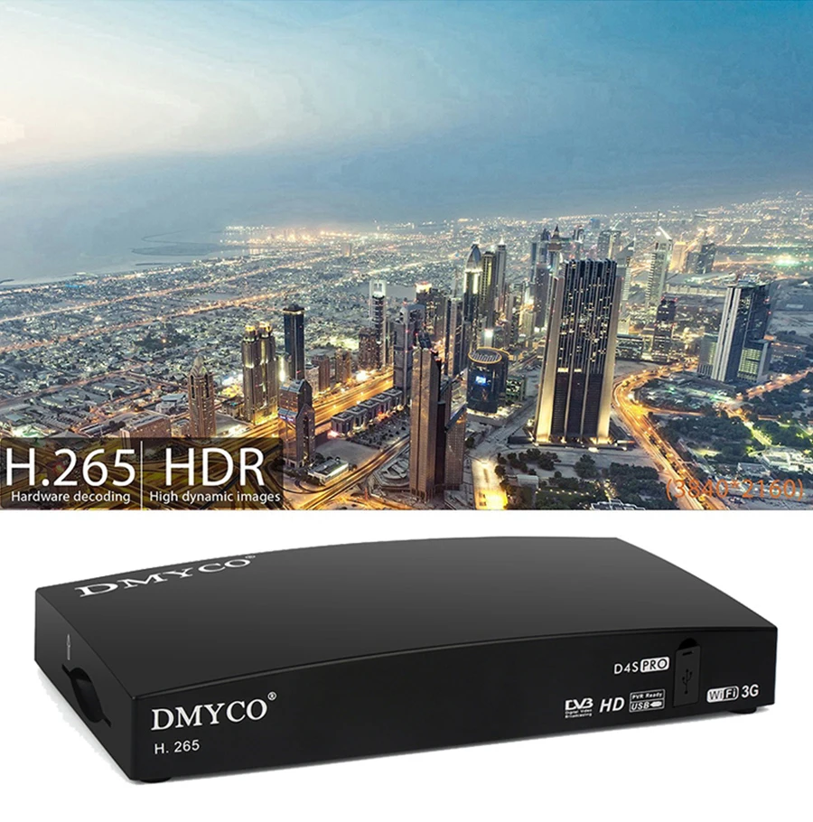  DMYCO D4S Pro Satellite Receiver Full HD DVB-S2 Satellite Receptor Free 1-Year Europe 7 Cable Lines