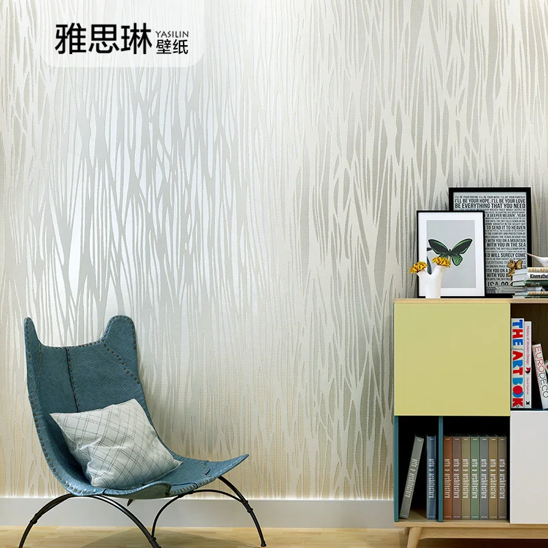 

High quality pure color non-woven Nordic style wall paper striped living room wallpaper modern simple and stylish bedroom