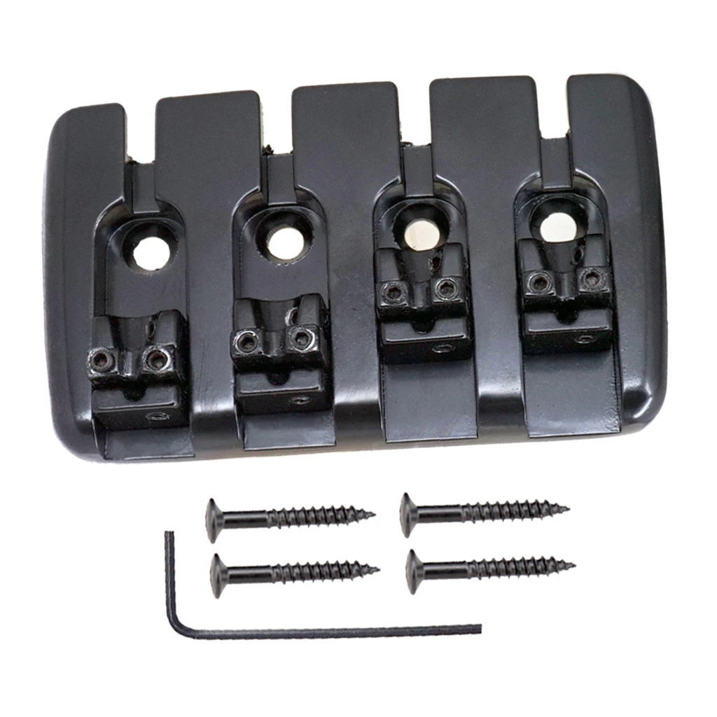Guitar Saddle Bridge Tailpiece For 4 String Electric Bass Parts