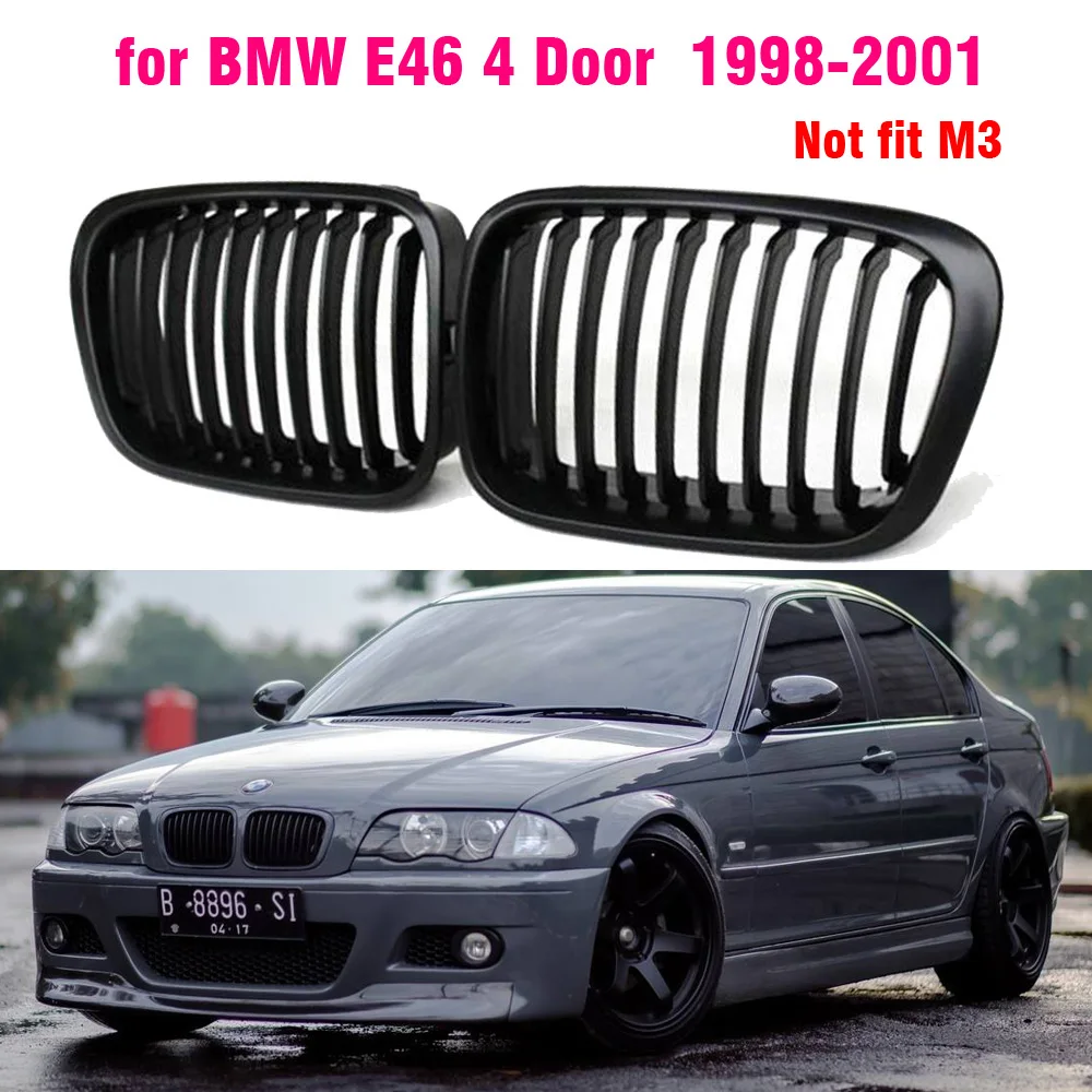 フロントグリル E46 M3 3シリーズ用 シルバーフロントフードグリル