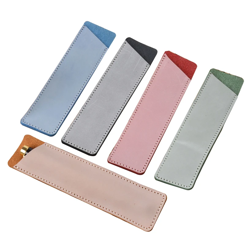 

Handmade Genuine Leather Pencil Case Cowhide Fountain Pen Bag For Travel Journal Easy Carry Gift