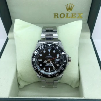 Rolex-relojes de cuarzo para mujer, reloj de pulsera con correa de acero inoxidable, clásico, de negocios, masculino