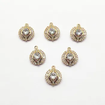 

New arrival! 18x15mm 20pcs Copper/Cubic Zirconia Oval Shape Charm For Earring DIY parts,Jewelry Accessories Findings & Component