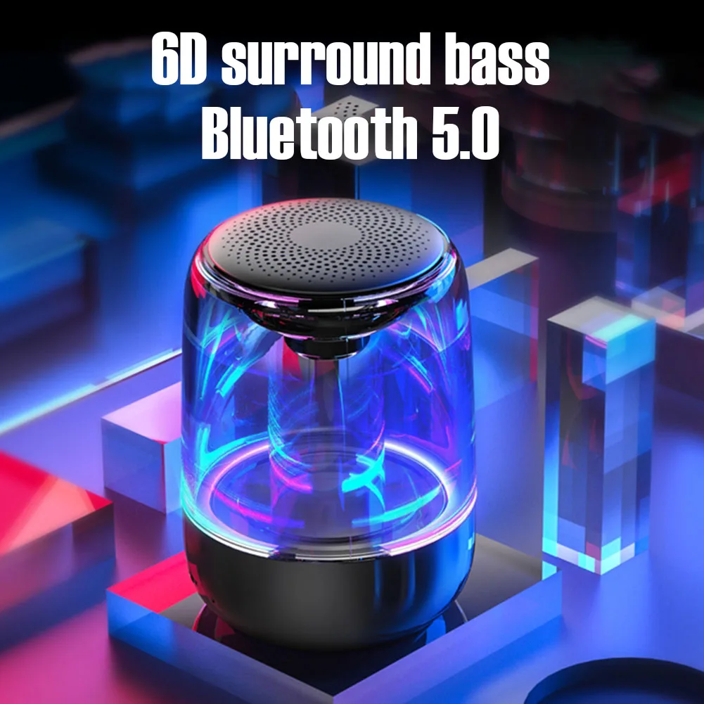 Прозрачная Хрустальная Колонка C7 Bluetooth цветной атмосферный светильник bluetooth