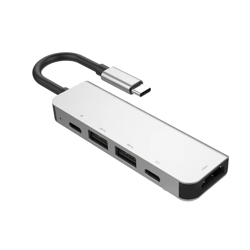 5 in 1 hub Type C концентратор USB C к HDMI 4K USB 3,0 адаптер с USB C PD Зарядка конвертер ключ для Macbook Pro DELL samsung S9 S10 - Цвет: 5 in 1 hub
